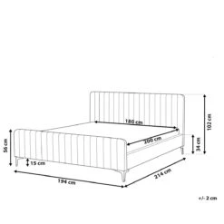 Beliani - LUNAN - Tweepersoonsbed - Roze - 180 X 200 Cm - Fluweel -Meubels Voor Thuis 9434003