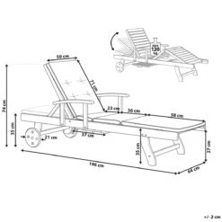 Beliani - MARLBORO | JAVA | TOSCANA - Ligstoel - Donkere Houtkleur 24 Beliani - MARLBORO | JAVA | TOSCANA - Ligstoel - Donkere Houtkleur -Meubels Voor Thuis 9434720