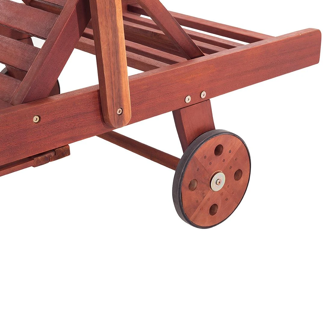 Beliani - MARLBORO | JAVA | TOSCANA - Ligstoel - Donkere Houtkleur 11 Beliani - MARLBORO | JAVA | TOSCANA - Ligstoel - Donkere Houtkleur - Afbeelding 9