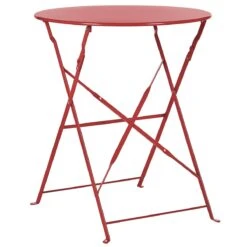 Beliani - FIORI - Bistroset Voor 2 - Rood - Staal -Meubels Voor Thuis 9435182