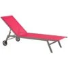 Beliani - LEVANZO - Strandstoel - Rood - Staal -Meubels Voor Thuis 9435250