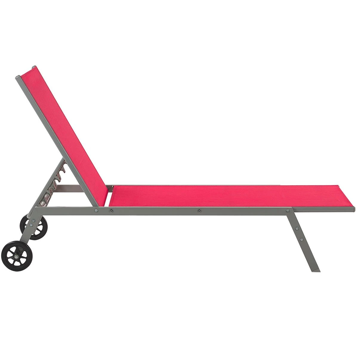 Beliani - LEVANZO - Strandstoel - Rood - Staal 7 Beliani - LEVANZO - Strandstoel - Rood - Staal - Afbeelding 5