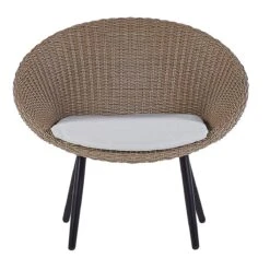 Beliani - ORTIGIA - Bistroset Voor 2 - Natuurlijk - PE Rotan -Meubels Voor Thuis 9435311