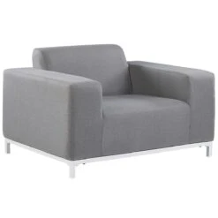 Beliani - ROVIGO - Tuinstoel Set Van 2 - Grijs - Polyester -Meubels Voor Thuis 9435482