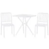 Beliani - SERSALE - Bistroset Voor 2 - Wit - Synthetisch Materiaal -Meubels Voor Thuis 9435693