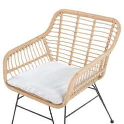 Beliani - TRESTINA - Bistroset Voor 2 - Natuurlijk - PE Rotan -Meubels Voor Thuis 9435744