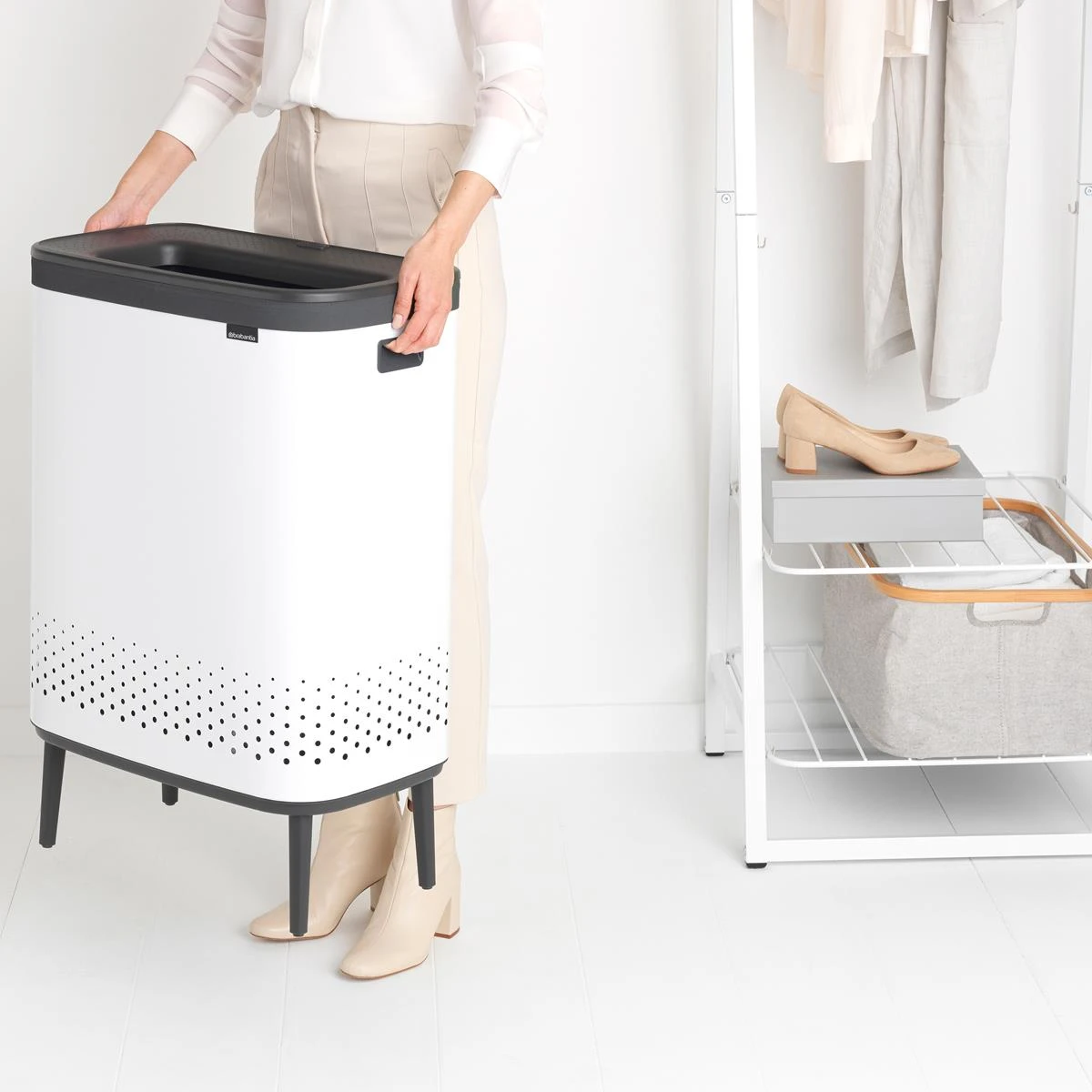 Brabantia Bo Hi Wasbox 2 X 45 L - White 5 Brabantia Bo Hi Wasbox 2 X 45 L - White - Afbeelding 3