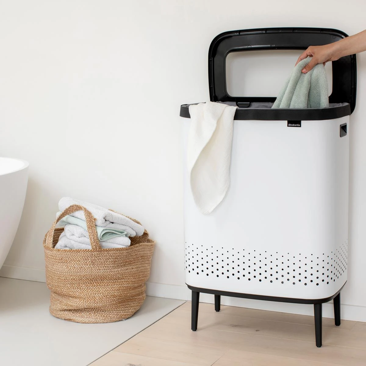 Brabantia Bo Hi Wasbox 2 X 45 L - White 13 Brabantia Bo Hi Wasbox 2 X 45 L - White - Afbeelding 11