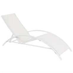 Beliani - GAETA - Zonnenbed - Beige - Staal