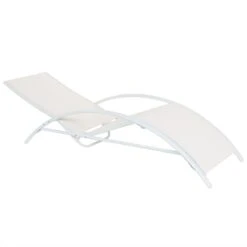 Beliani - GAETA - Zonnenbed - Beige - Staal -Meubels Voor Thuis 9436171