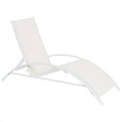 Beliani - GAETA - Zonnenbed - Beige - Staal -Meubels Voor Thuis 9436173