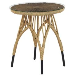 Beliani - PELLARO - Bistroset Voor 2 - Natuurlijk - PE Rotan -Meubels Voor Thuis 9437240