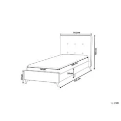 Beliani-AMBASSADOR-Eenpersoonsbed-Donkerhout-90 X 200 Cm-Polyester -Meubels Voor Thuis 9437337