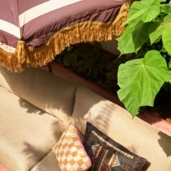 HKliving Checkered Sierkussen 38 X 48 Cm - Grapefruit -Meubels Voor Thuis 9437499