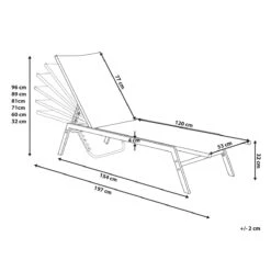 Beliani - NOLI - Strandstoel - Zwart - Staal -Meubels Voor Thuis 9437982
