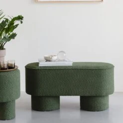 By FonQ Arc Bankje - B 93 Cm - Donkergroen -Meubels Voor Thuis 9438079