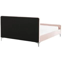 Beliani - LUNAN - Tweepersoonsbed - Roze - 180 X 200 Cm - Fluweel -Meubels Voor Thuis 9438817