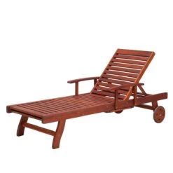 Beliani - MARLBORO | JAVA | TOSCANA - Ligstoel - Donkere Houtkleur 18 Beliani - MARLBORO | JAVA | TOSCANA - Ligstoel - Donkere Houtkleur -Meubels Voor Thuis 9438955