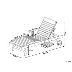 Beliani - MARLBORO | JAVA | TOSCANA - Ligstoel - Donkere Houtkleur 25 Beliani - MARLBORO | JAVA | TOSCANA - Ligstoel - Donkere Houtkleur -Meubels Voor Thuis 9438956