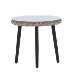 Beliani - ORTIGIA - Bistroset Voor 2 - Natuurlijk - PE Rotan -Meubels Voor Thuis 9439242