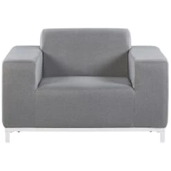 Beliani - ROVIGO - Tuinstoel Set Van 2 - Grijs - Polyester -Meubels Voor Thuis 9439323