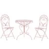 Beliani - ALBINIA - Bistroset Voor 2 - Roze - Metaal -Meubels Voor Thuis 9439415