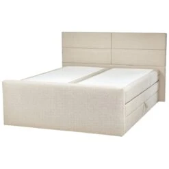 Beliani - ARISTOCRAT - Boxspringbed - Beige - 180 X 200 Cm - Polyester -Meubels Voor Thuis 9440037