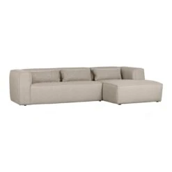 Woood Exclusive Bean Chaise Longue Rechts - Polyester - Beige 13 Woood Exclusive Bean Chaise Longue Rechts - Polyester - Beige -Meubels Voor Thuis 9440396