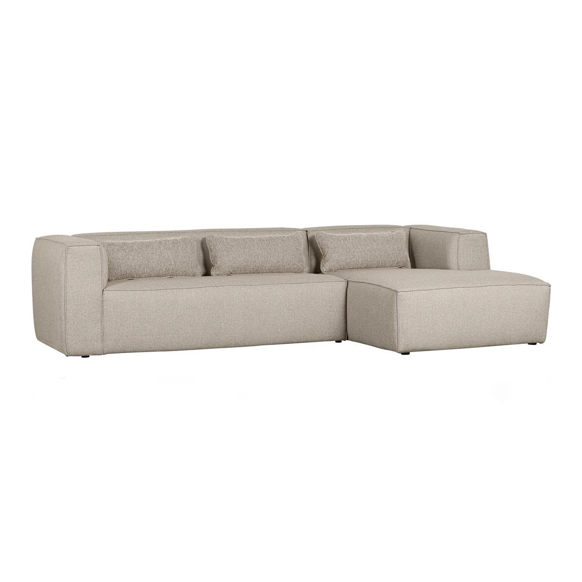 Woood Exclusive Bean Chaise Longue Rechts - Polyester - Beige 5 Woood Exclusive Bean Chaise Longue Rechts - Polyester - Beige - Afbeelding 3