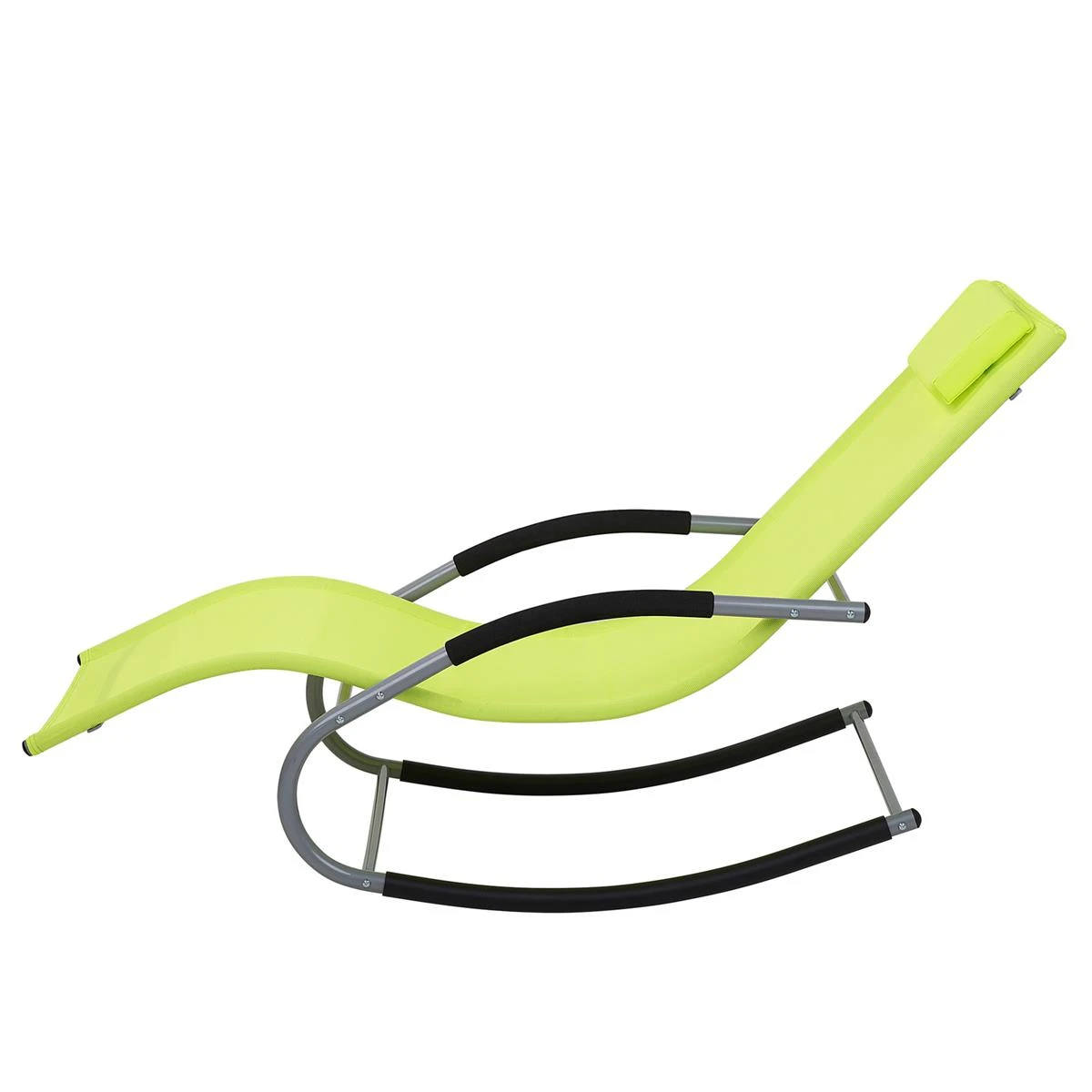 Beliani - CARANO - Strandstoel - Groen - Staal 7 Beliani - CARANO - Strandstoel - Groen - Staal - Afbeelding 5