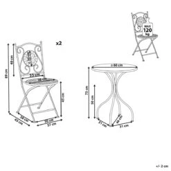 Beliani - CARIATI - Bistroset Voor 2 - Zwart - IJzer -Meubels Voor Thuis 9441326