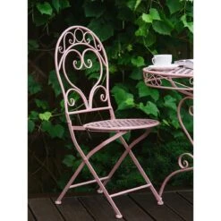 Beliani - ALBINIA - Bistroset Voor 2 - Roze - Metaal -Meubels Voor Thuis 9441614