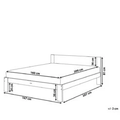 Beliani-ROYAN -Tweepersoonsbed-Lichthout-160 X 200 Cm-Dennenhout -Meubels Voor Thuis 9441913