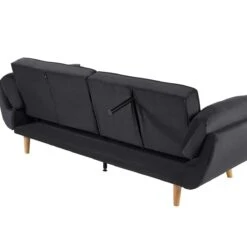 Beliani - ASBY - Slaapbank - Zwart - Fluweel 22 Beliani - ASBY - Slaapbank - Zwart - Fluweel -Meubels Voor Thuis 9442507