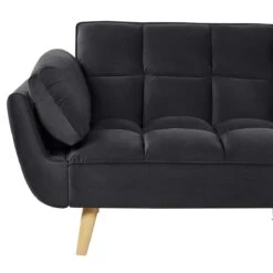 Beliani - ASBY - Slaapbank - Zwart - Fluweel 23 Beliani - ASBY - Slaapbank - Zwart - Fluweel -Meubels Voor Thuis 9442511