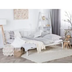 Beliani - TULLE - Onderschuifbed - Wit - 80 X 200 Cm - Metaal -Meubels Voor Thuis 9443192