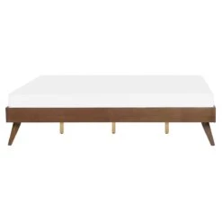 Beliani-BERRIC -Tweepersoonsbed-Donkere Houtkleur-160 X 200 Cm-MDF -Meubels Voor Thuis 9444032