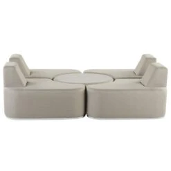 Beliani - FABRO - Loungeset Voor 4 - Grijs - Polyester -Meubels Voor Thuis 9444065