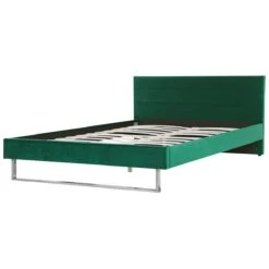 Beliani - BELLOU - Tweepersoonsbed - Groen - 180 X 200 Cm - Fluweel -Meubels Voor Thuis 9444314