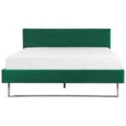 Beliani - BELLOU - Tweepersoonsbed - Groen - 180 X 200 Cm - Fluweel -Meubels Voor Thuis 9444316