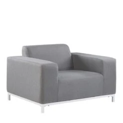 Beliani - ROVIGO - Loungeset Voor 5 - Grijs - Polyester -Meubels Voor Thuis 9444359