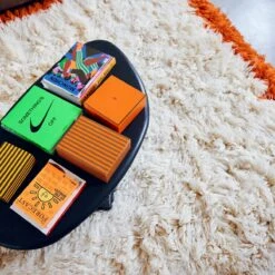 HKliving Fluffy Vloerkleed 250 X 250 Cm - Crème -Meubels Voor Thuis 9444903