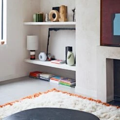 HKliving Fluffy Vloerkleed 250 X 250 Cm - Crème -Meubels Voor Thuis 9444907