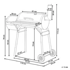 Beliani - KATLA - Houtskoolgrill - Zwart - Staal -Meubels Voor Thuis 9445151