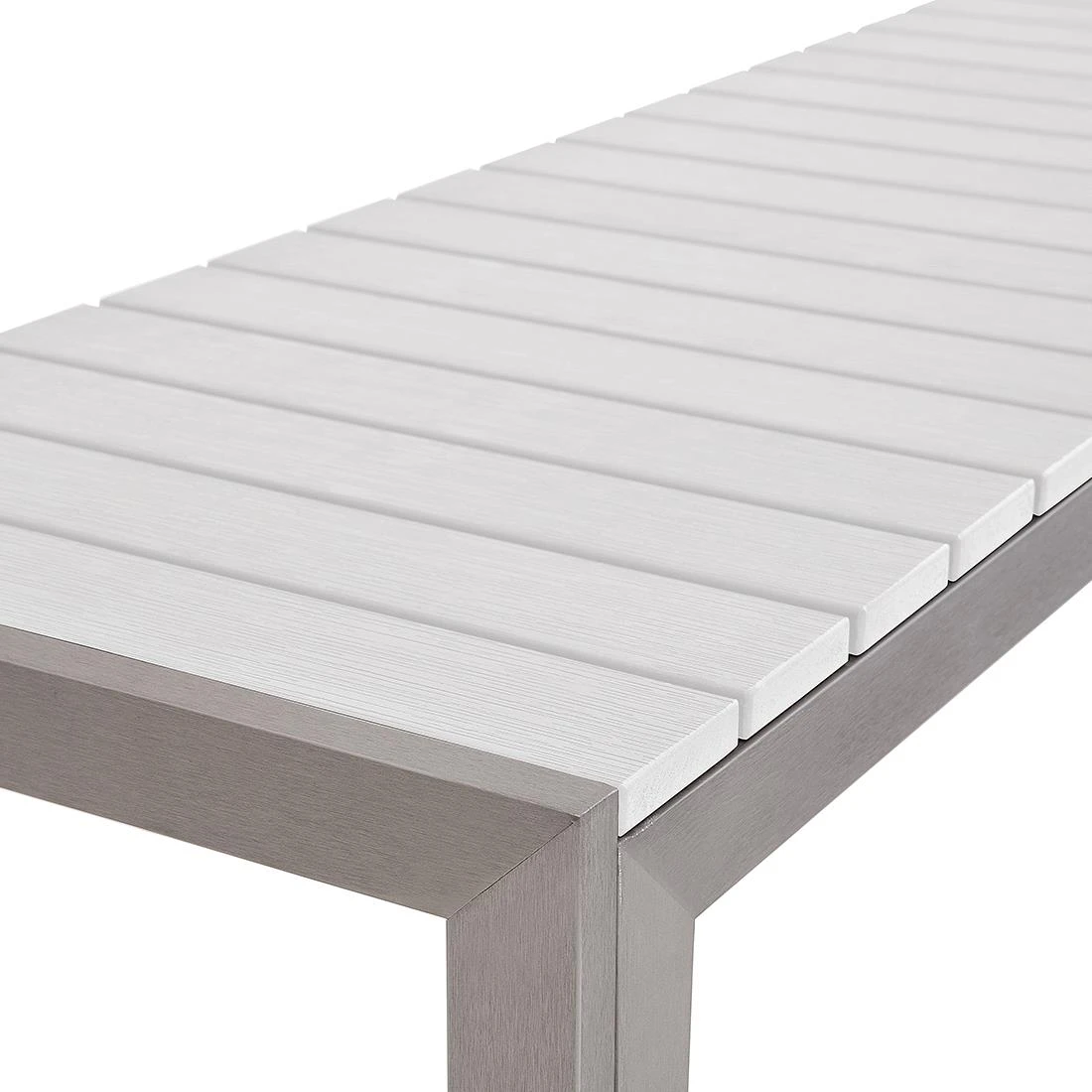 Beliani - NARDO - Tuinset Voor 6 - Wit - Kunsthout 10 Beliani - NARDO - Tuinset Voor 6 - Wit - Kunsthout - Afbeelding 8