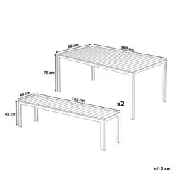 Beliani - NARDO - Tuinset Voor 6 - Wit - Kunsthout 25 Beliani - NARDO - Tuinset Voor 6 - Wit - Kunsthout -Meubels Voor Thuis 9445525