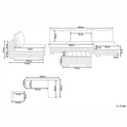 Beliani - VARALLO - Loungeset Voor 4 - Natuurlijk - Rotan -Meubels Voor Thuis 9445846