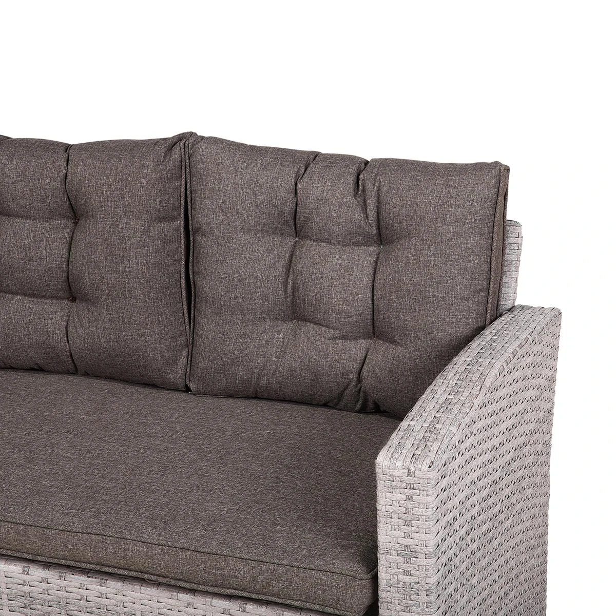 Beliani - VITERBO - Loungeset Voor 8 - Grijs - PE Rotan 7 Beliani - VITERBO - Loungeset Voor 8 - Grijs - PE Rotan - Afbeelding 5