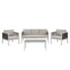 Beliani - BORELLO - Loungeset Voor 5 - Wit - Aluminium -Meubels Voor Thuis 9446512