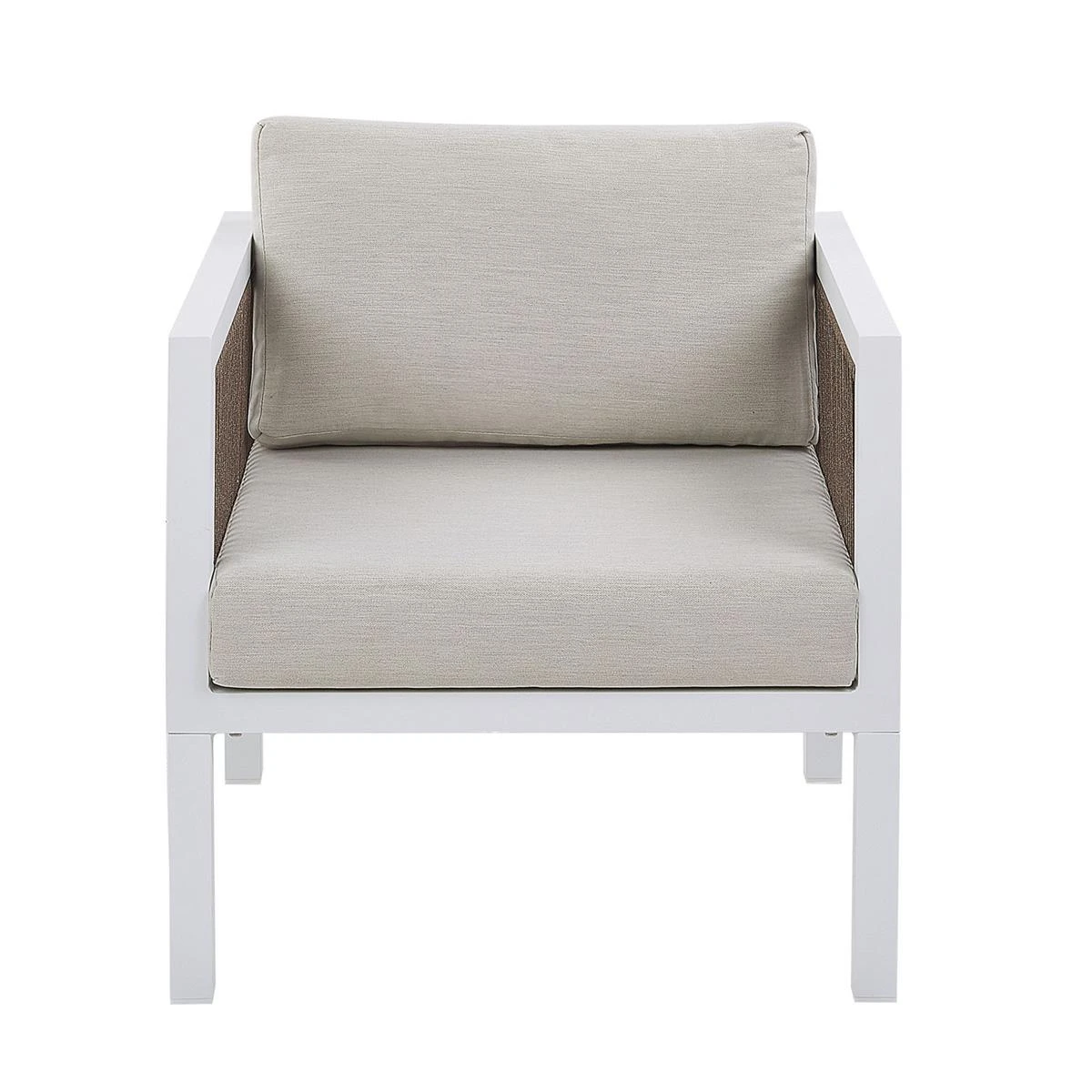 Beliani - BORELLO - Loungeset Voor 5 - Wit - Aluminium 6 Beliani - BORELLO - Loungeset Voor 5 - Wit - Aluminium - Afbeelding 4